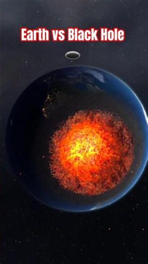Black Hole Swallows Earth 🕳️ #space #universe #earth