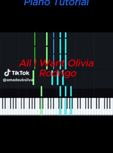 All I Want Olivia Rodrigo Piano Tutorial #oliviarodrigo #piano #pianotutorial #pianoeasy #pianofacil #pianofacile #pianobeginner #pianoiniciante #easypiano #pianotok #pianotiktok