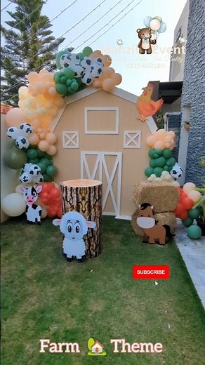 Beautiful Farm Theme Birthday Decoration Ideas | Perfect Rustic Farm Party Setup | Manzil Event