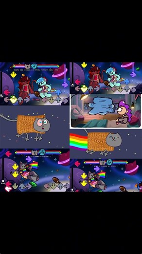 Friday Night Funkin' Nyan Cat Remix but Bf, Gf sings FNF mod COMPLETE EDITION #nyancat #fnf #fnfmods
