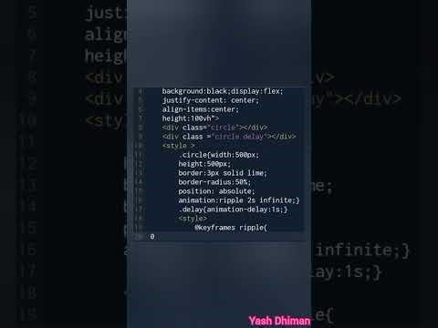 HTML Ripple Animation | CSS Wave Effect | Beginner Tutorial#html#viral#explore#webdesign#animation