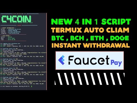 Nuyul New Crypto Script Earning Auto Claim Via Termux 2025 - 4 in 1 Btc BCH ETH DOGE auto captcha ✅