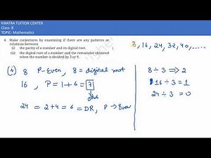 16. Make conjectures by examining if there are any patterns or relations between (i) the parity o