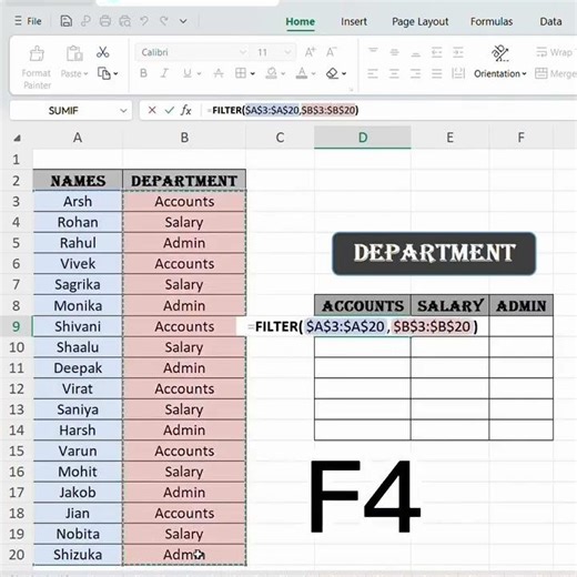 how to use filter function excel #viral #shortfeed #excel #exceltips
