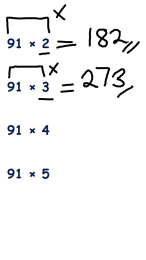 Multiply by 91 in Seconds (Easy Trick!) #math #mathtricks #mentalmath