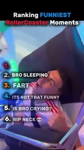 Ranking FUNNIEST RollerCoaster Moments! #funny #ranking #rollercoaster
