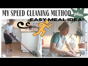 Speed Cleaning! ~ Basic Cleaning ~ Easy Meal Idea ~ Cook with me ~ Clean with me