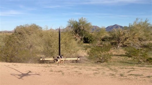 Quadcopter Rocket Launcher Flight Test Footage