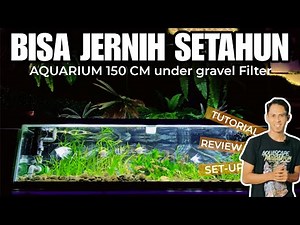 SETTING FILTER UNDER GRAVEL AQUARIUM 150CM TEMA NATURAL !! AWET JERNIH DAN SIMPLE....