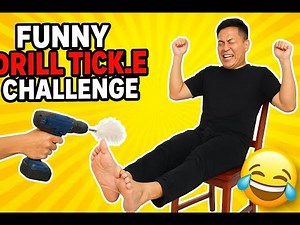 “Tickle Torture with a Drill Machine!? 😱 Try Not to Laugh Challenge