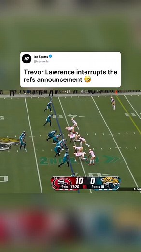 Bros telling the ref what to do 😭 (via nfl) #nfl #nflmemes #nflfootball #trevorlawrence #sports | IceSports