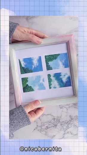 INSPIRACIÓN para DECORAR tu CUARTO 🦋 Pintando mini paisajes aesthetic con acrílicos #shorts #art