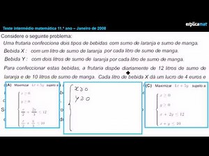 Programação Linear - Matemática 11.º Ano