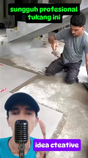 how professional tile installers work #ideacreative #tutorials #tipsandtricks #reelvideo | kreator video