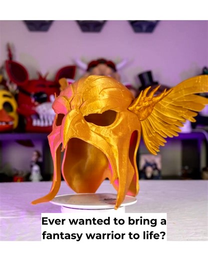 3D Printed Hawk Man Warrior Cosplay Helmet