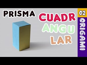 Cómo hacer un prisma cuadrangular de ORIGAMI_ método 02 / origami quadrangular prism.