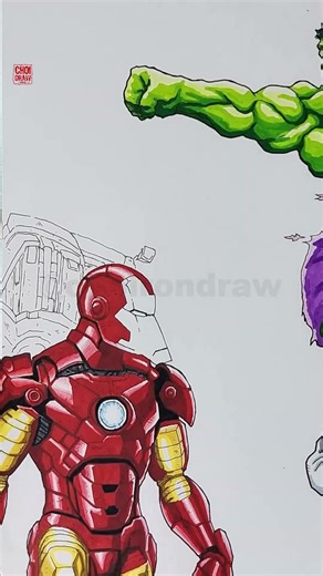 latest illustration of hulkbuster vs hulk #drawing #hulk #hulkbuster #ironman #tonystark