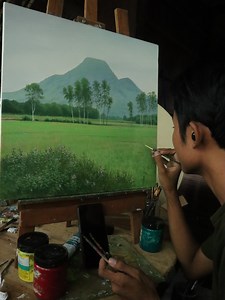 164K views · 9K reactions | Acrylic Painting Landscape (Time-Lapse) | Zaw Art | Facebook
