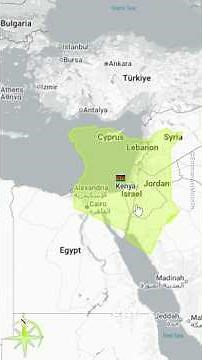 The true size of Kenya on the global map.