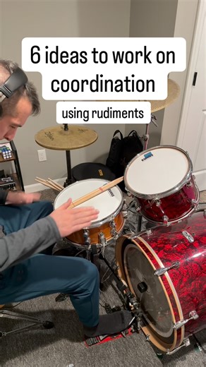 Drum ideas with basic drum rudiments for drum coordination practice #drumpractice #drumrudiments