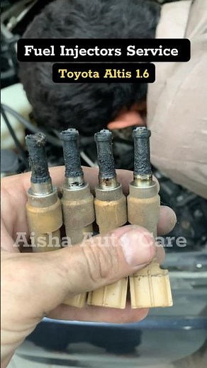 Fuel Injectors cleaning with machine | Toyota Altis #automobile #tuning #injection