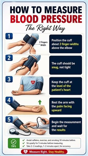 How to Measure Blood Pressure Correctly 🩺 | 5 Simple Steps