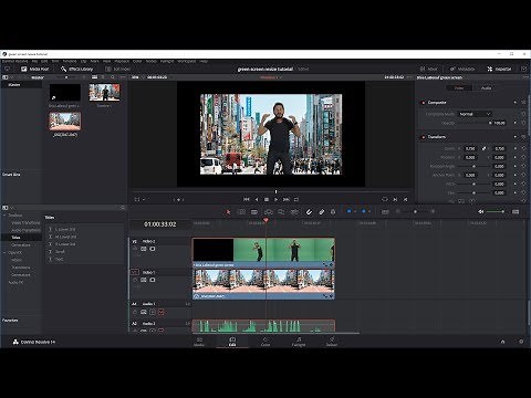 How to resize green screen without cropping background in Davinci Resolve
