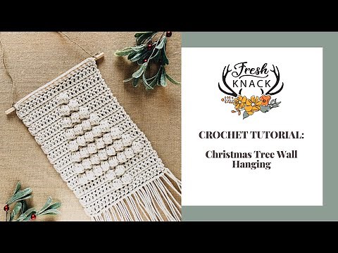 Crochet Pattern Tutorial // Christmas Tree Wall Hanging