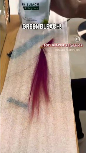 Green Bleach remove red color