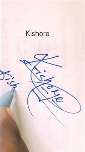Kishore name Signature Style/Best Signature idea #Viralshort