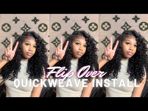 HOW TO: CURLY FLIPOVER QUICKWEAVE + Curly Cut + Blending Leavout ft. Asteria Hair
