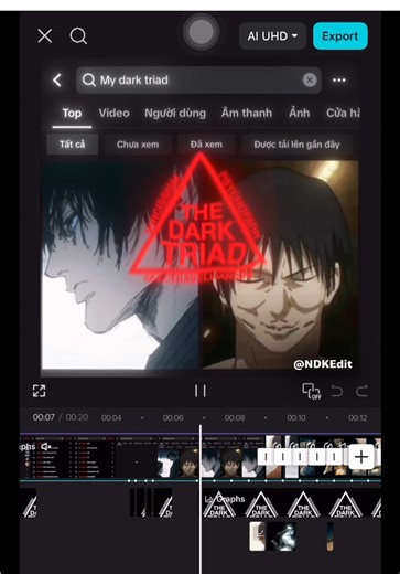 Tutorial: My Dark Triad Trend in Capcut