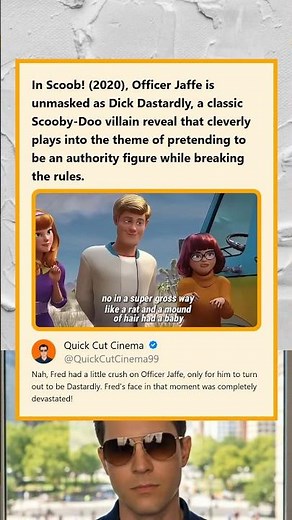 Scoob 2020 Villain Reveal Officer Jaffe is Unmasked as Dick Dastardly
