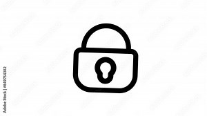Padlock animated icon with alpha ch annel. Perfect for project and Explainer Video