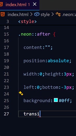 Neon underline hover link using css #css #coding #programming #csscoding