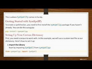 Create a Spellchecker in Python with SymSpellPy