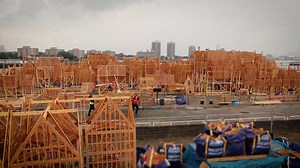 11K views · 118 reactions | Watch the construction of the 120-metre wooden model of 17th-century London that will be set ablaze on Sunday as the climax of the London's Burning arts festival, produced by Artichoke. #GreatFire350 | BBC Arts | Facebook