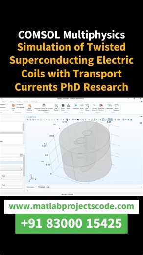 Matlab Simulink Assignments on Instagram: "COMSOL Multiphysics Simulation of Twisted Superconducting Electric Coils with Transport Currents | PhD Research This video presents a COMSOL Multiphysics simulation of twisted superconducting electric coils carrying transport currents, focusing on their electromagnetic behavior and current distribution. The study employs finite element modeling (FEM) to analyze: Twisted superconducting coil geometry Transport current distribution Magnetic field and flux