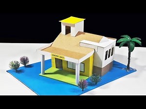 How To Make Colorful Modern Architectural House From Origami Paper - DIY Origami Paper House