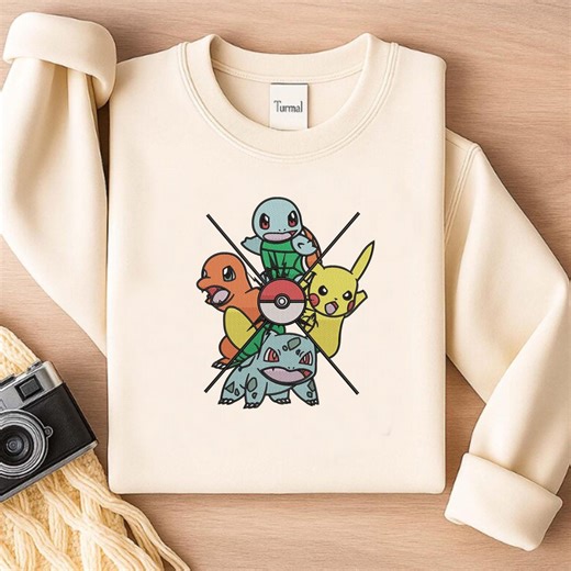 Pokemon Friend Embroidery Design, Pickachu Embroidery Design, 7 Sizes, Instant Download - Etsy