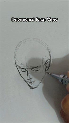 Face perspective Drawing #drawing #facedrawing