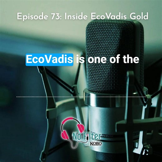 What does EcoVadis Gold mean, and how do you earn it? ✨ In this end-of-year episode of No Filter with Kobo, we explore sustainability benchmarks, continuous improvement, and what it takes to reach the top 2% globally. 🌱 🎧Tune in now: https://open.spotify.com/episode/1B7QPqpc0MQoWxfvIvMBse?si=9S2YjFyDR32edcE3fJvTzg | Kobo Products, Inc.