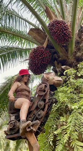 The Smartest Way to Climb a Coconut Tree 🌴” #LifeHack #FarmLife #EngineeringMagic #ViralReels #Amaz