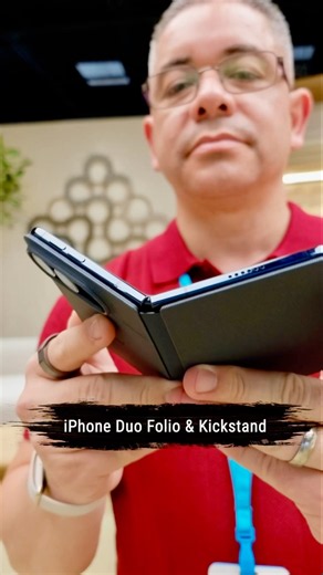 iPhone Duo in this Folio & Kickstand Case Looks Pretty Hot...