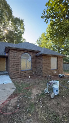🏠 Turning tired brick into a fresh new canvas Today we’re spraying and back-rolling primer on this brick home to get it ready for a beautiful, long-lasting finish. The key to great results on masonry is proper prep and the right products — when the foundation is done right, the paint job lasts for years. If you’re thinking about updating the look of your home’s exterior, brick painting is one of the fastest ways to modernize and add curb appeal ✨ ✅ Proper brick prep & primer ✅ Spray back-roll t