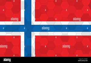 Norway flag illustration. Futuristic Norwegian flag graphic with abstract hexagon background vector. Norway national flag symbolizes independence Stock Vector Image & Art - Alamy