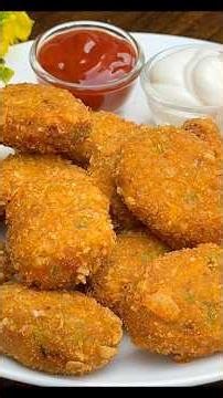 Crispy Chicken Nuggets Recipe ♥️ #recipe #food #cooking #viral #yputubeshorts #easyrecipe #snacks