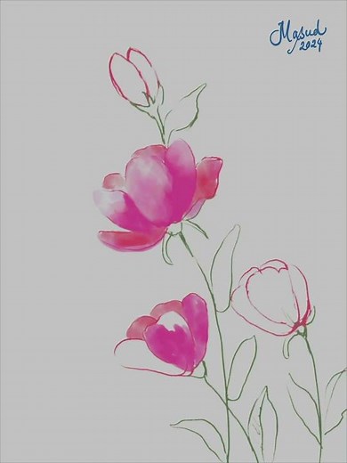 Easy watercolor paintings with Adobe Fresco #easywatercolors #art #ipadart #adobefresco #painting