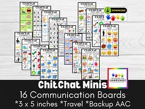 Chitchat Mini Communication Board Set: Speech & Autism Aid (PDF Printable) - Etsy