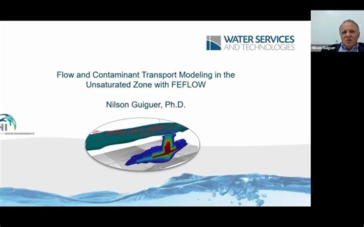 Flow and Contaminant Transport modeling in the unsaturated zone with FEFLOW